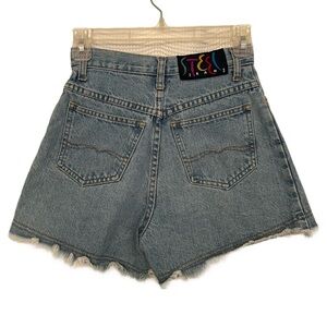 Vintage 80s 90s STEEL Denim Jean Shorts Junior 3 Womens 0 USA Cotton High Waist
